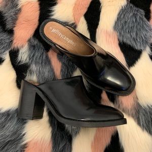 NIB: Jeffrey Campbell Deepika Black Mule Heels
